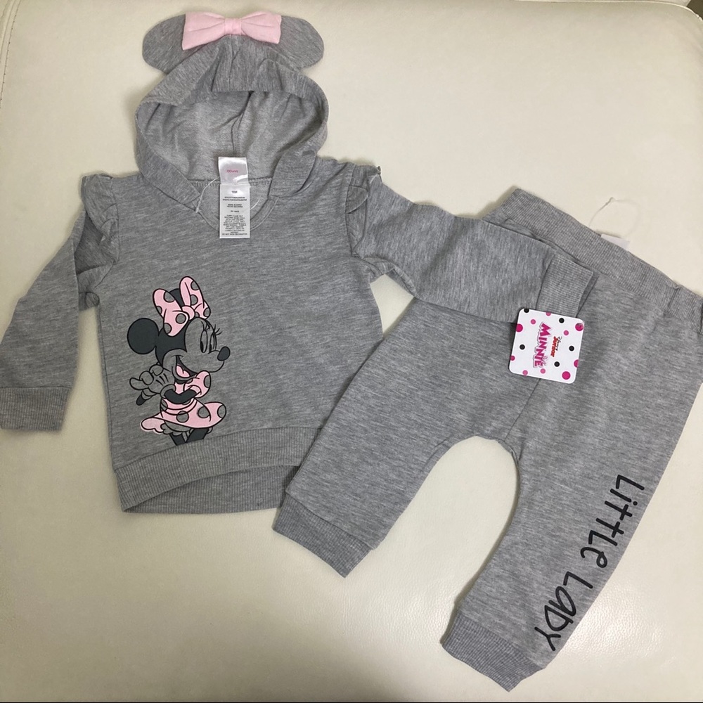 Disney Minnie Mouse Cute Hoodie set 2087